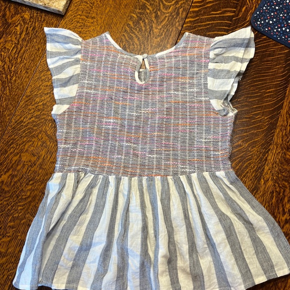 THML Top Boutique 100% Cotton Boho Peplum Flutter Sleeve Festival NWT Size XS - Picture 2 of 5